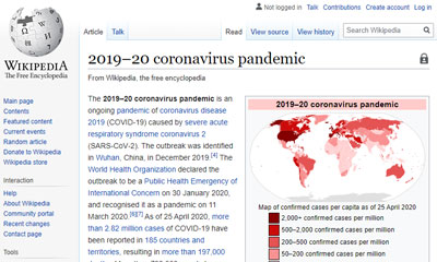 mt_ignore:coronavirus pandemic on wikipedia